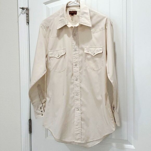 Vintage Sheplers 15.5-32 Western Shirt Pearl Snap Rodeo Cowboy Long Sleeve - Picture 1 of 6